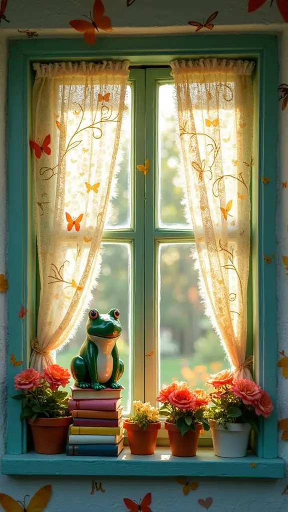 charming whimsical window art