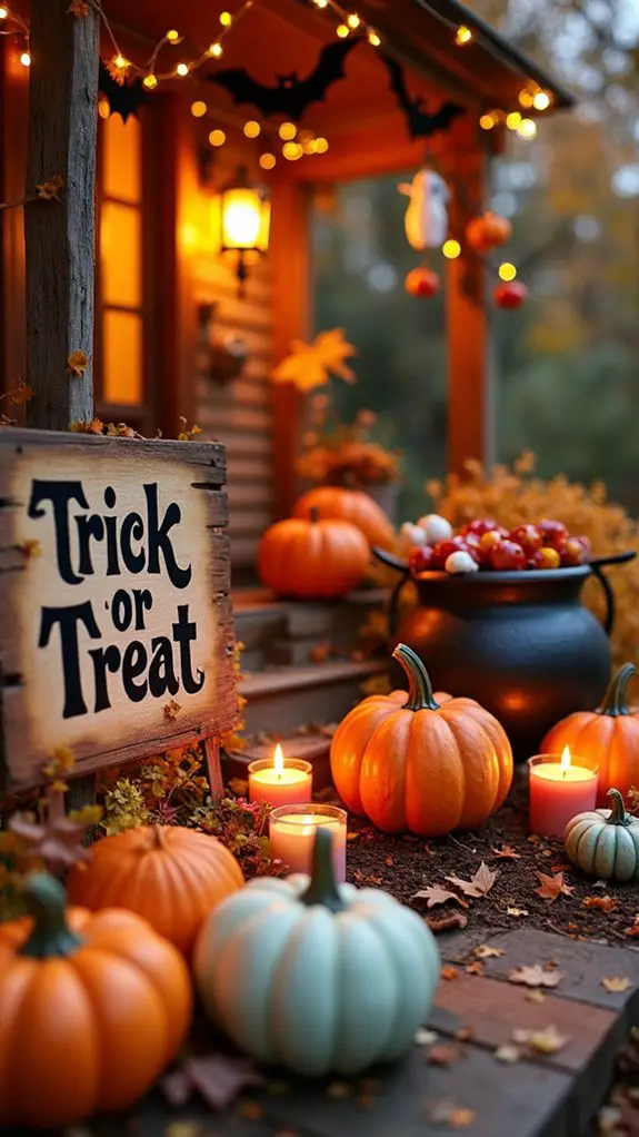 cheerful halloween decorations signage