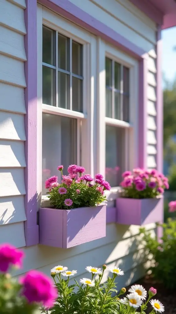 cheerful lavender exterior trim
