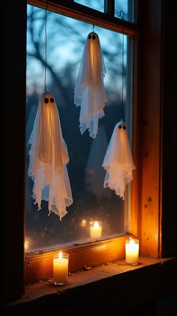 cheesecloth floating halloween ghosts