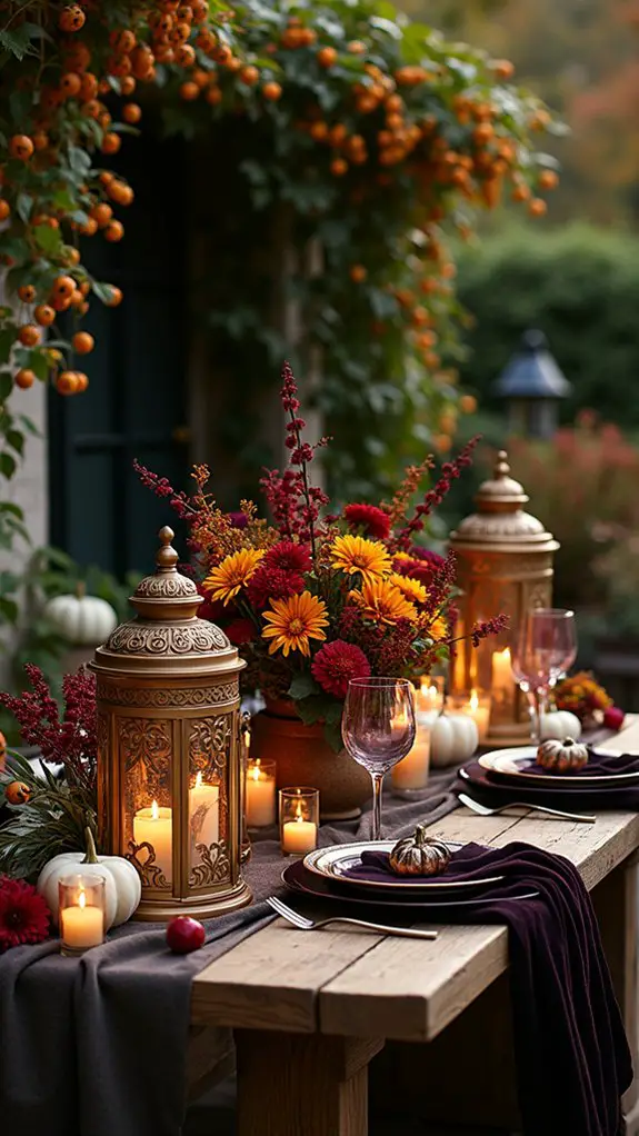 chic autumn floral decor