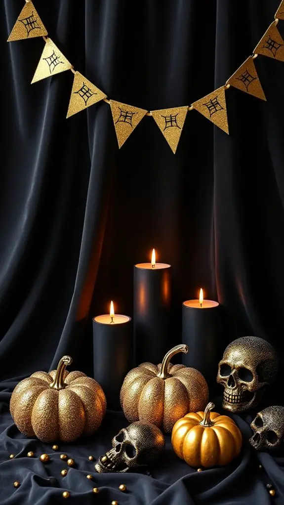 chic black and gold decor