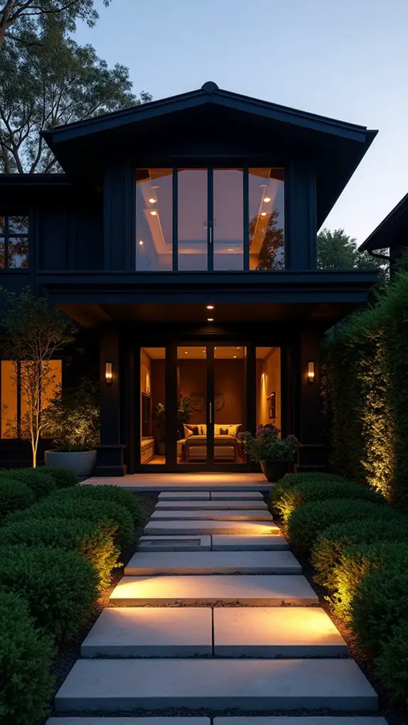 chic black flood lights