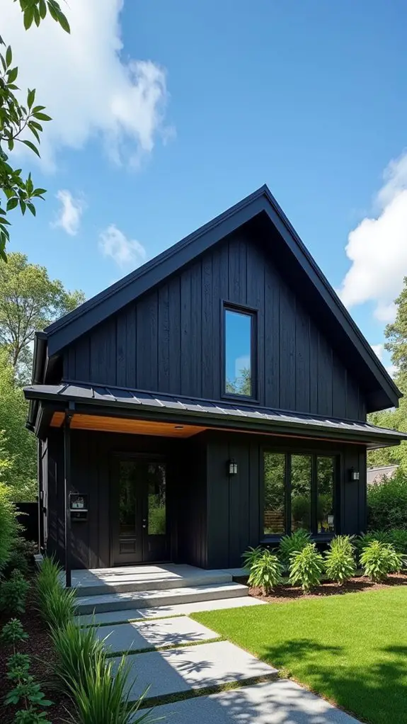 chic black shingles metal roofing