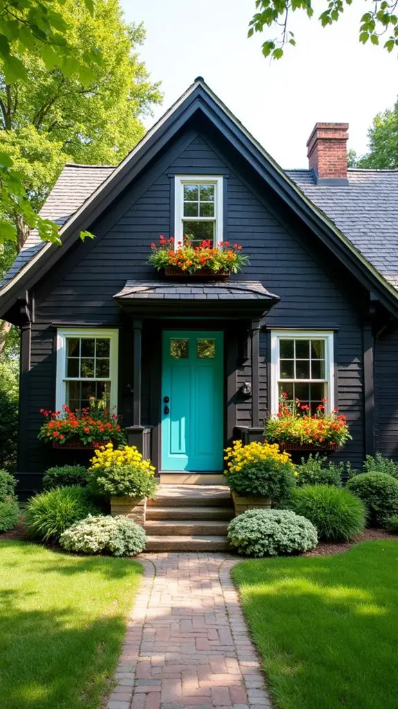 chic black vibrant accents