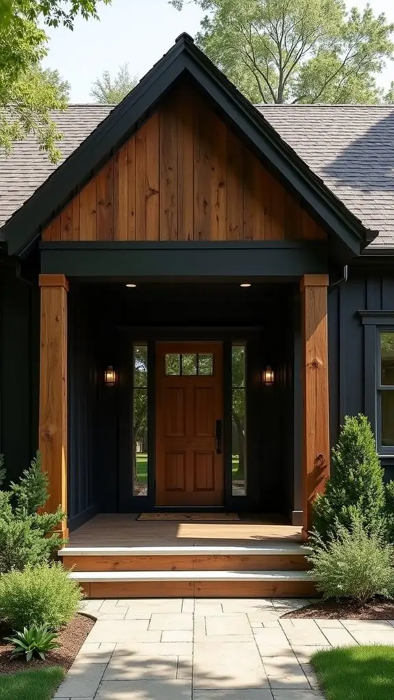 chic farmhouse black cedar accents