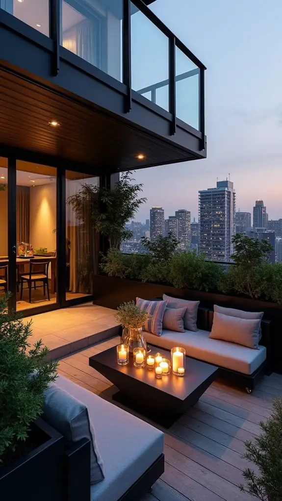 chic urban rooftop retreat