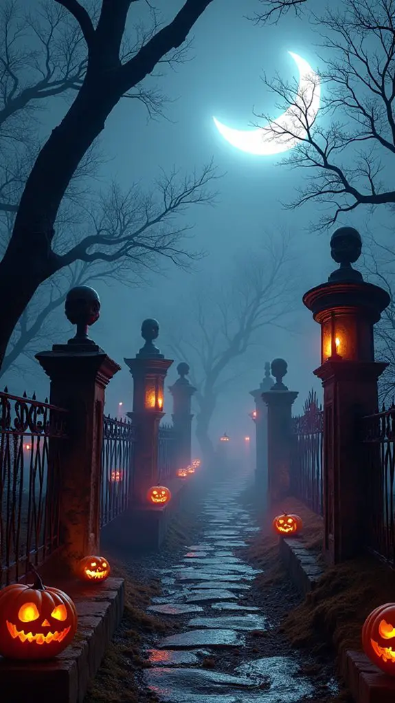 chilling halloween graveyard spectacle
