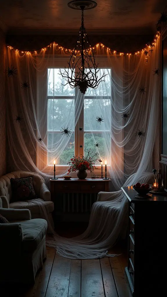 chilling halloween spider webs