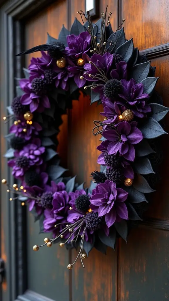 classy halloween door decor