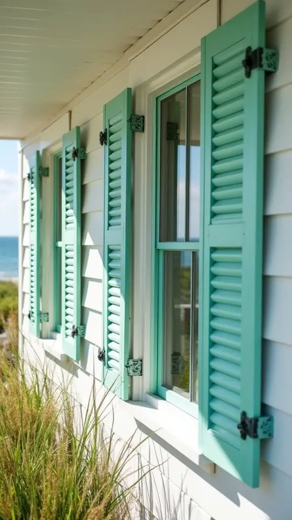 coastal charm with louvered shutters