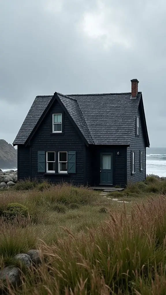 coastal serenity in darkness