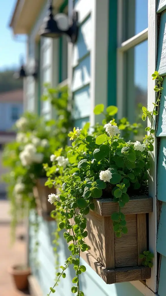 coastal window box decorations