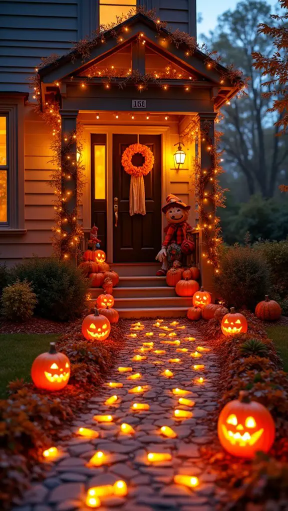 colorful candy corn pathway