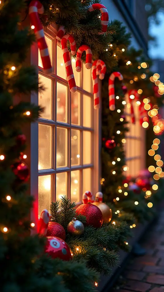 colorful christmas window display