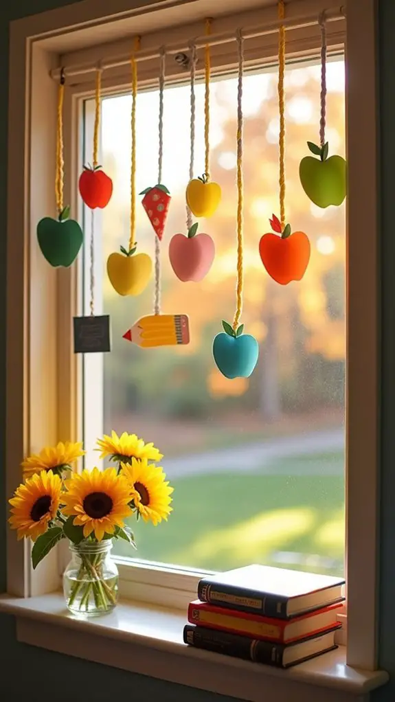 colorful educational window displays
