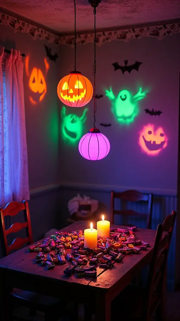 colorful glow stick lanterns