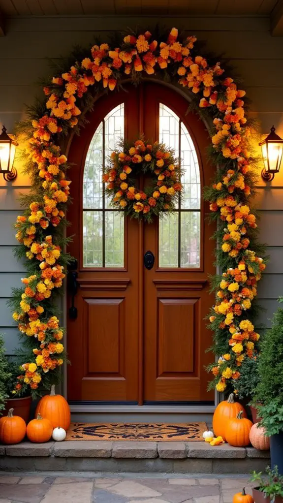 colorful halloween door decorations