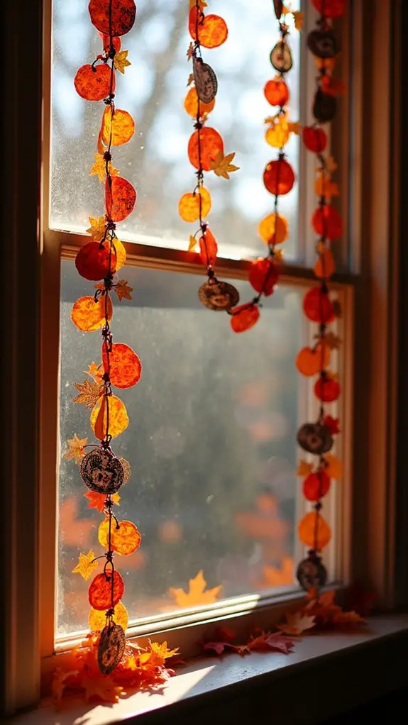 colorful halloween paper chains