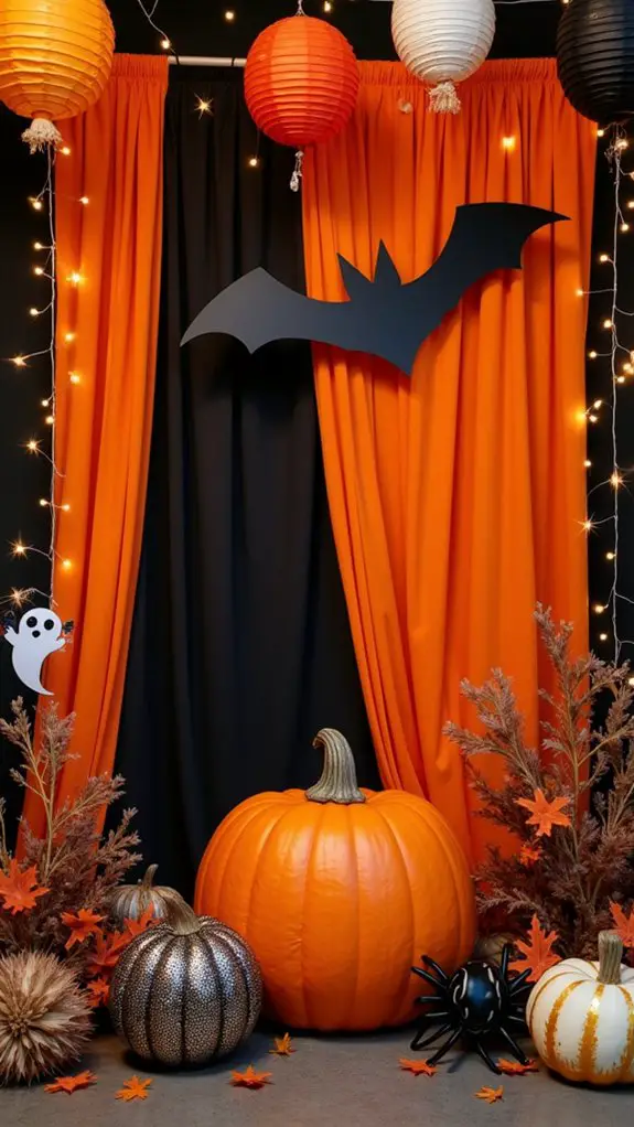 colorful halloween photo backdrop