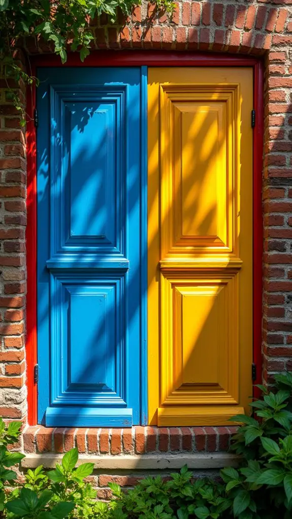 colorful shutters enhance homes