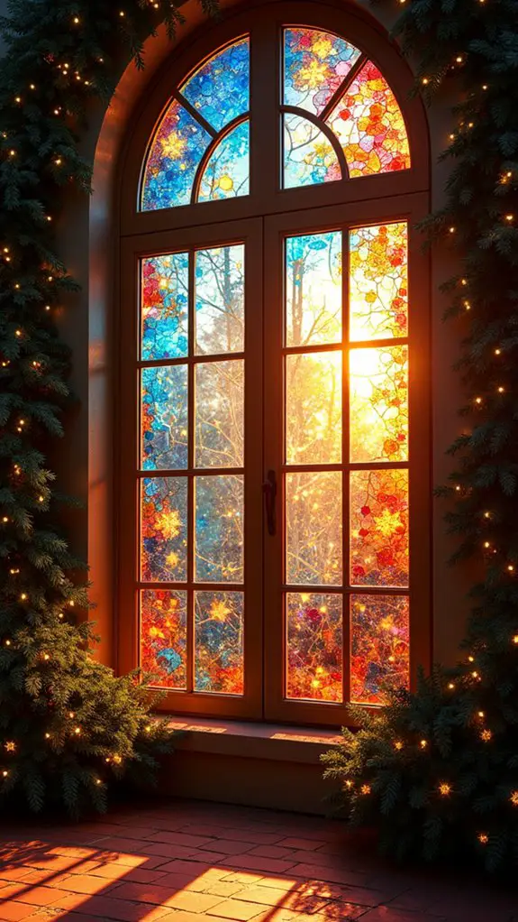 colorful stained glass accents
