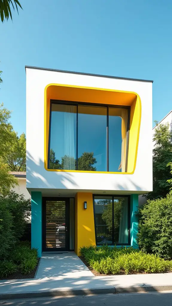 colorful window trim transformation