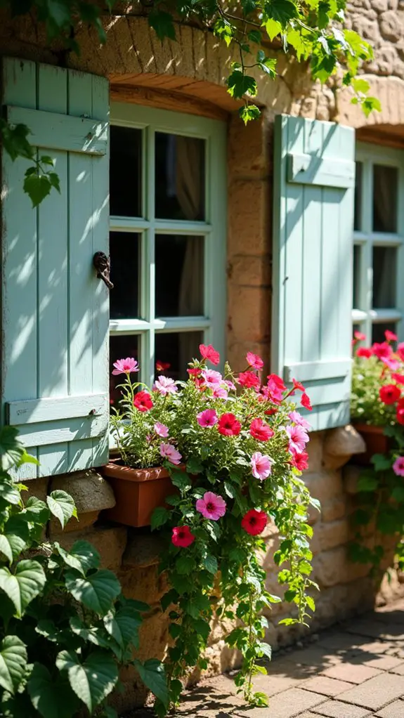 cottage window boxes flowers