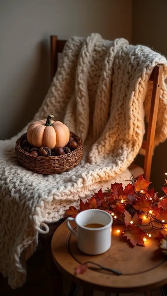 cozy autumn halloween decor