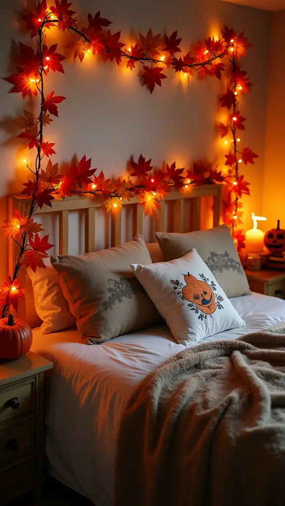 cozy autumn leaf decorations