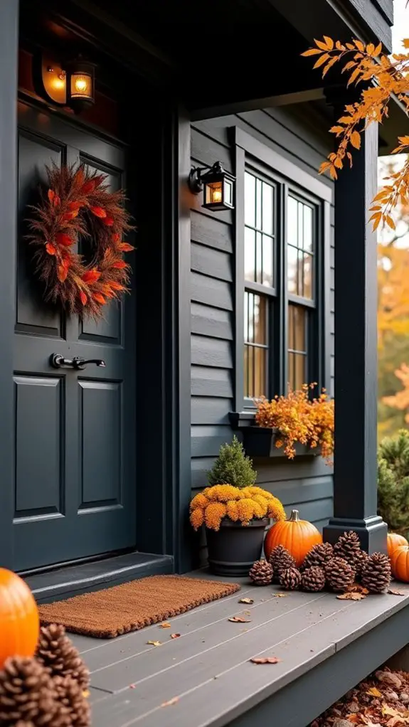 cozy autumn pinecone decor