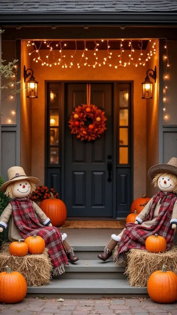 cozy autumn porch seating