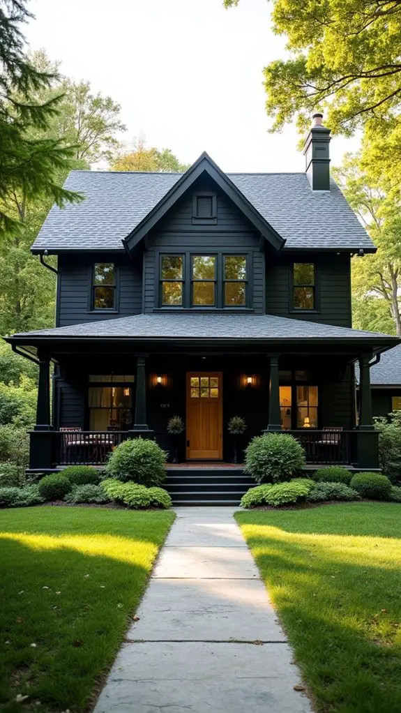 cozy black bungalow retreat