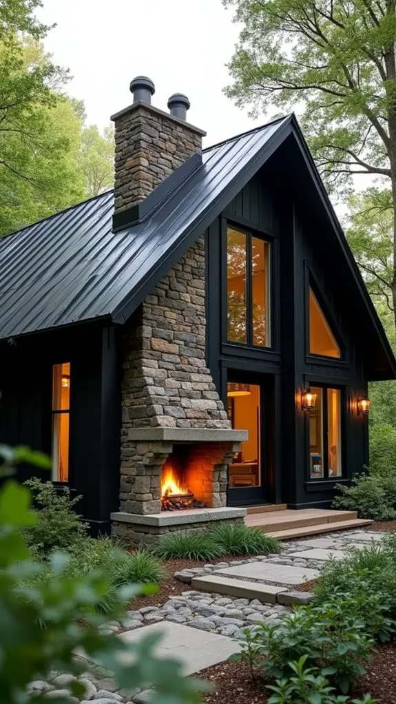 cozy black cottage retreat