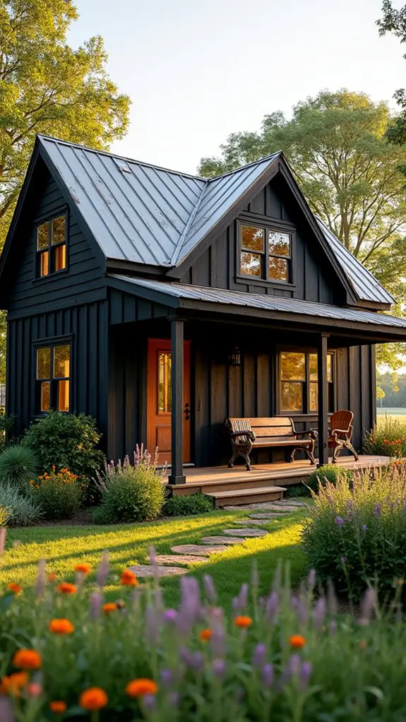 cozy black house transformation