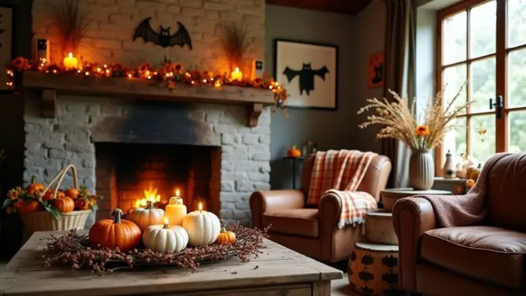 cozy farmhouse halloween decor