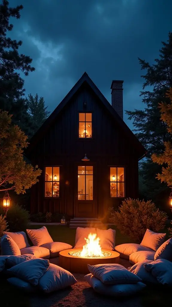 cozy fire pit retreat