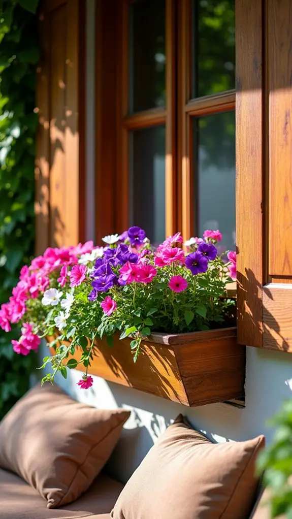 cozy flower box seating