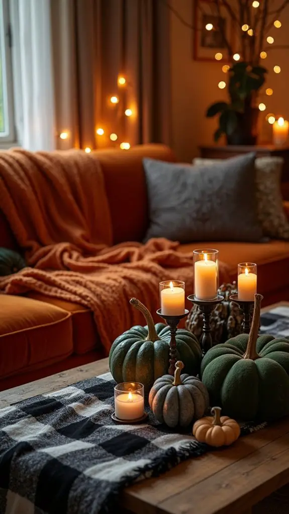 cozy halloween blanket layering