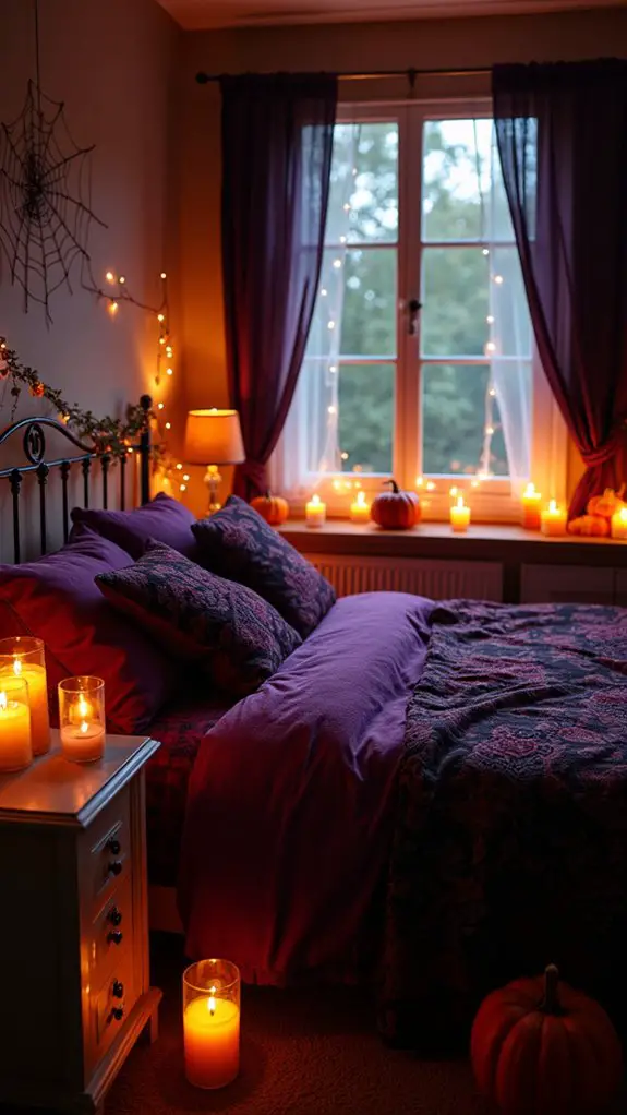 cozy halloween candle ambiance