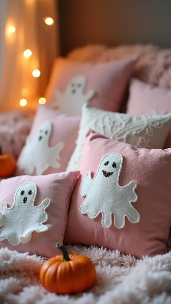 cozy halloween themed cushions