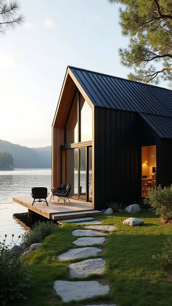 cozy lakeside retreat atmosphere