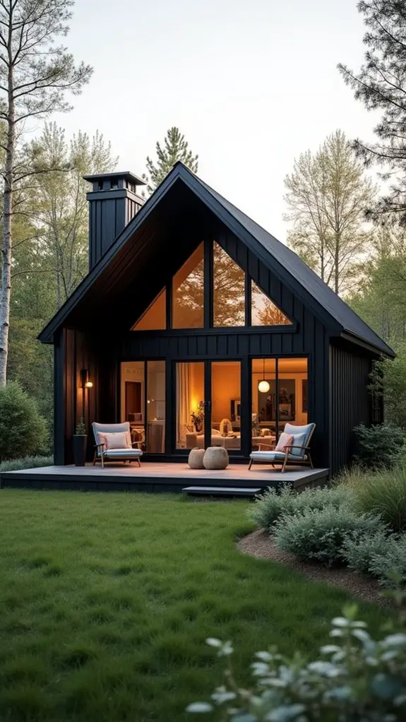 cozy minimalist black retreat