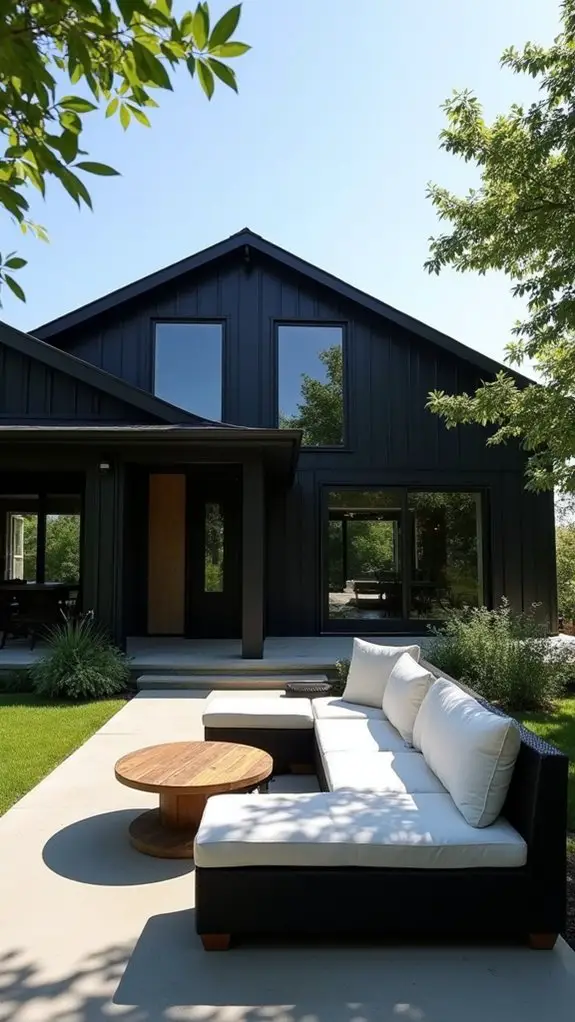 cozy porch with wicker furniture