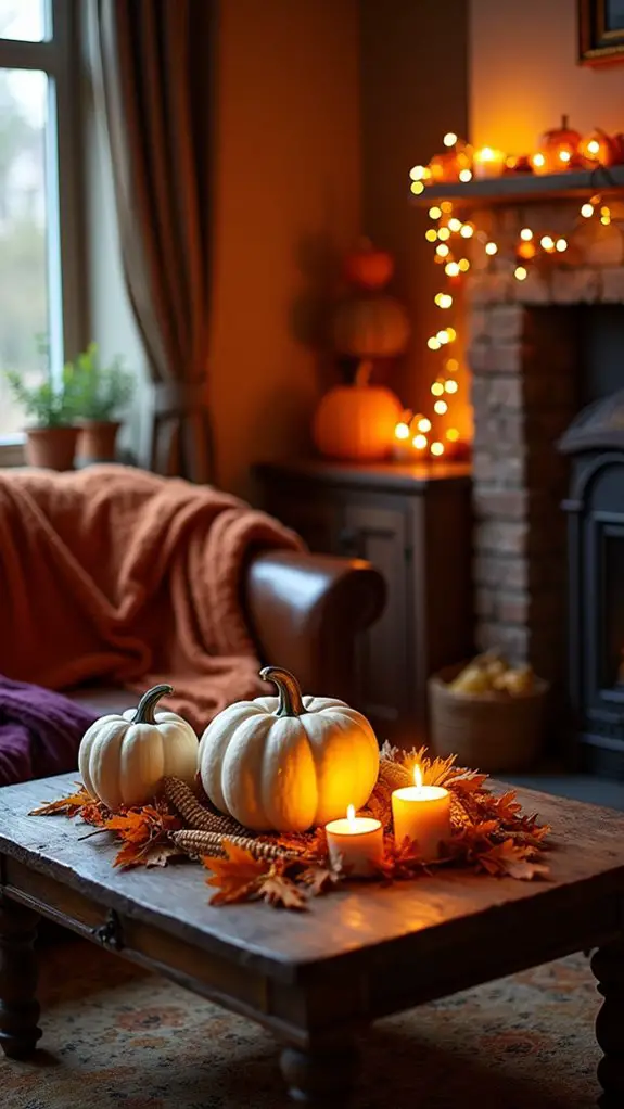 cozy pumpkin patch setup
