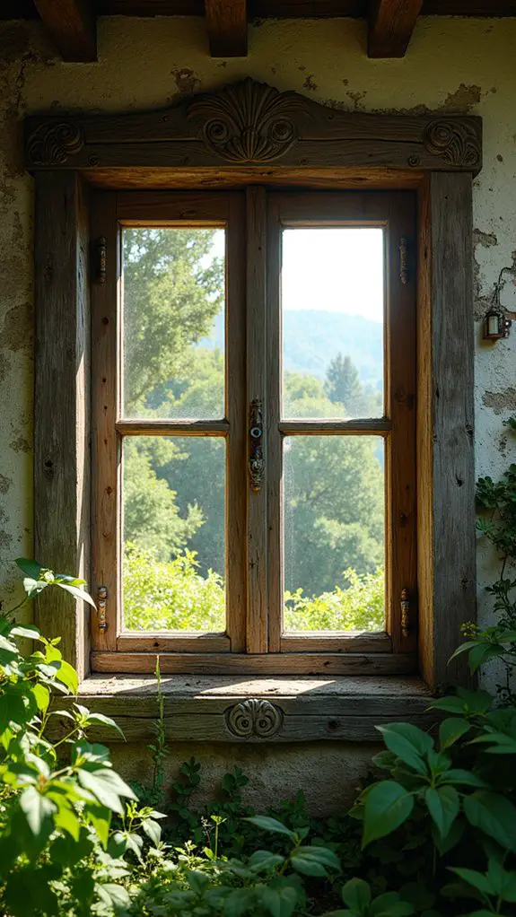 cozy rustic wooden windows