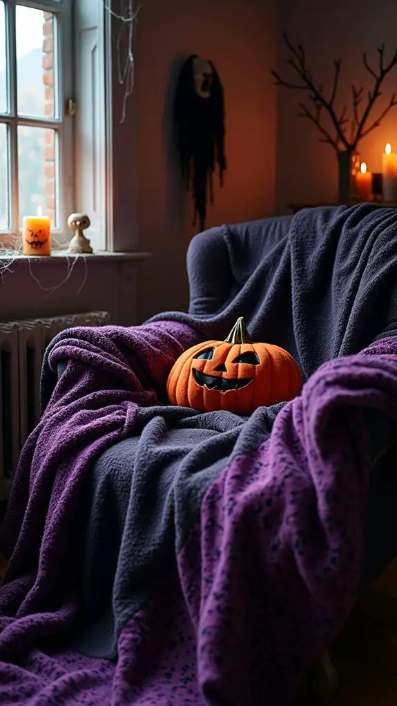 cozy spooky throw blankets