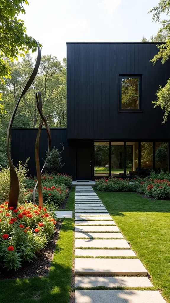 creative and colorful garden decor