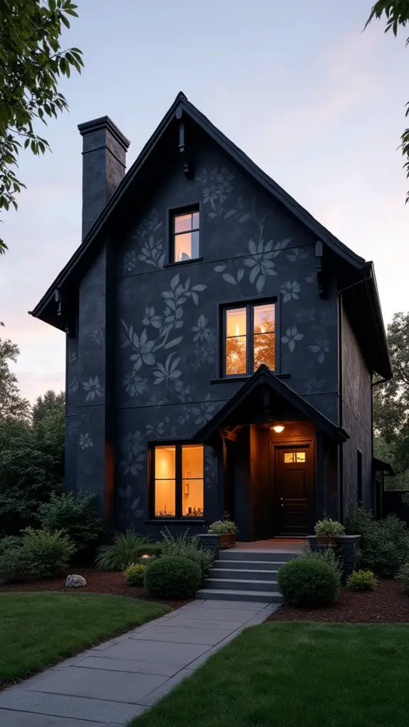 creative black house patterns