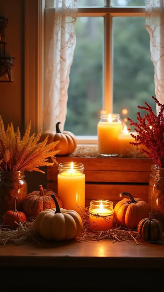 creative halloween candle arrangements